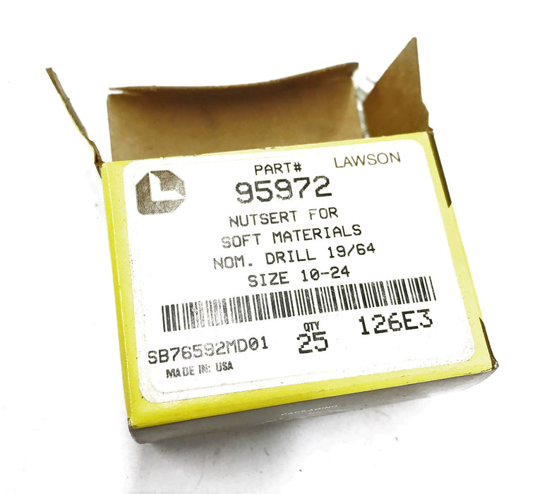 Lawson "Nutsert" 10-24 Threaded Insert for Soft Material 95972 [Lot of 17] NOS