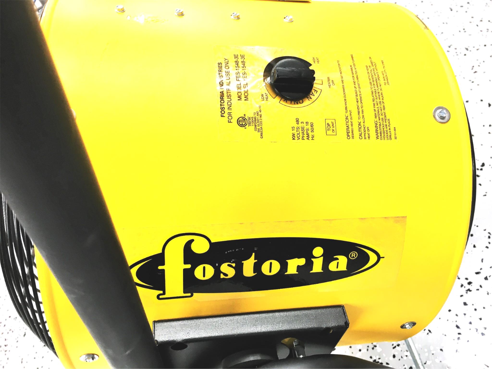 Fostoria 15KW 480V 3Phase 18AMP Portable Heater FES-1548-3E (YES-1548- –  governmenttransitsurplus.com