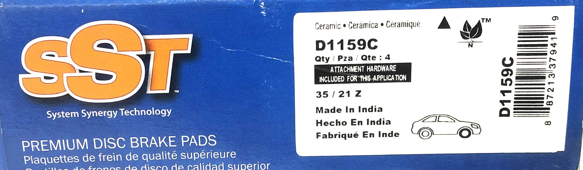 SST By Raybestos Bendix Ceramic Front Disc Brake Pad Friction Kit D1159C NOS