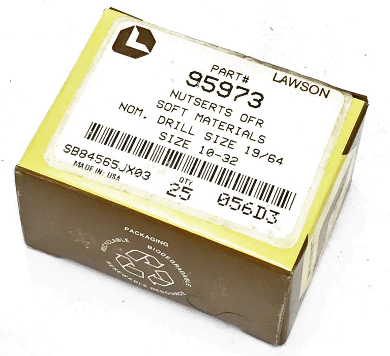 Lawson "Nutsert" 10-32 Threaded Insert for Soft Material 95973 [Lot of 17] NOS