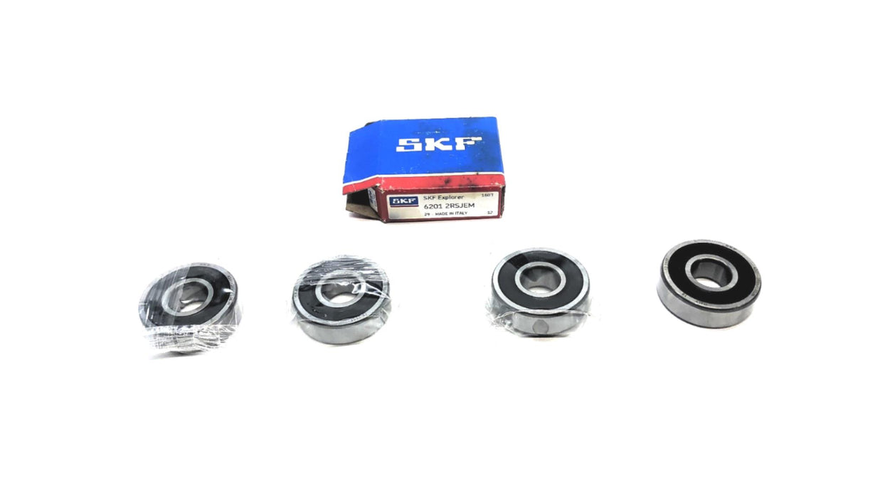 SKF Deep Groove Ball Bearing 6201-2RSH/C3GJN (6201-2RSJEM) [Lot of 4] NOS