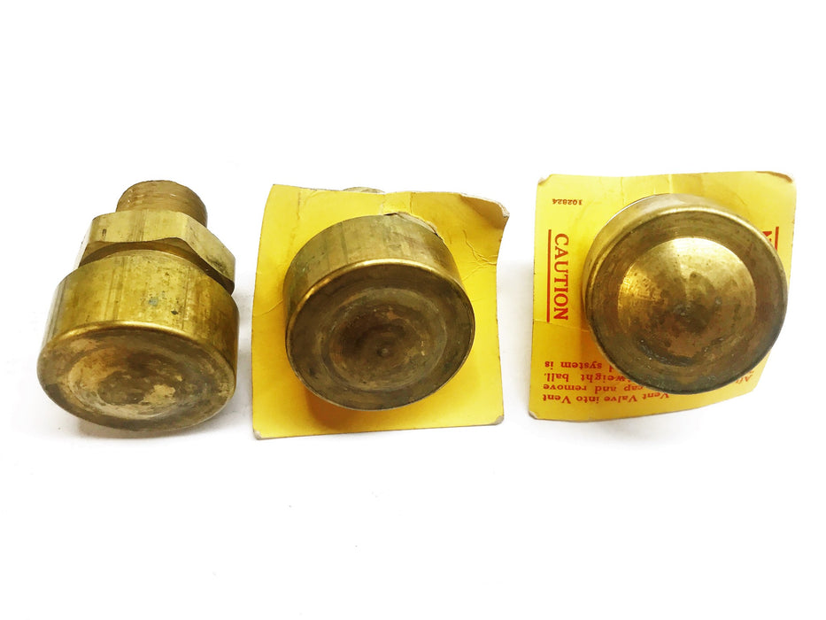 Unbranded 1/2" Brass Vent Valve [Lot of 3] NOS