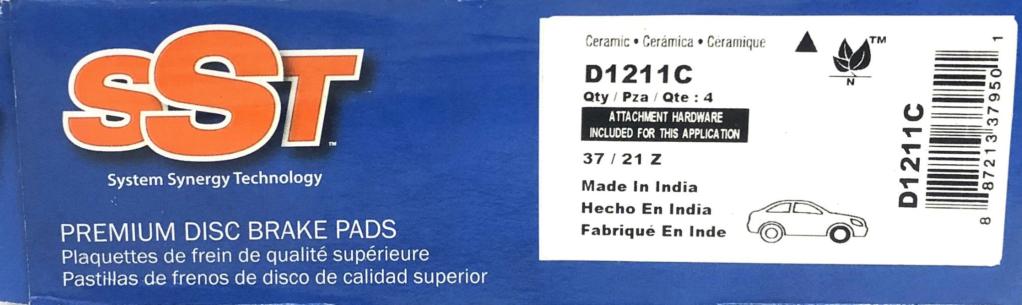 SST By Raybestos Bendix Ceramic Front Disc Brake Pad Friction Kit D1211C NOS