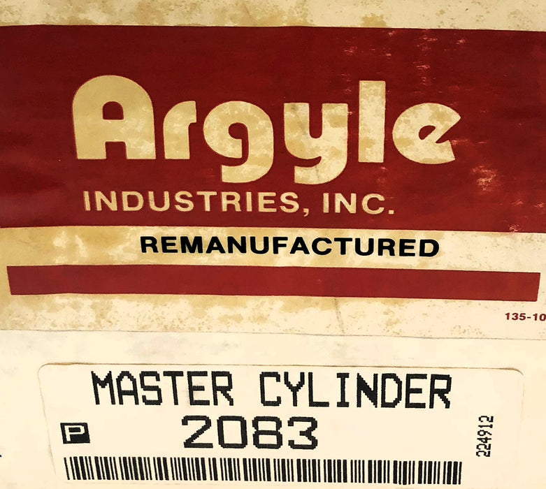 Argyle Brake Master Cylinder 2083 (MC39486) REMANUFACTURED