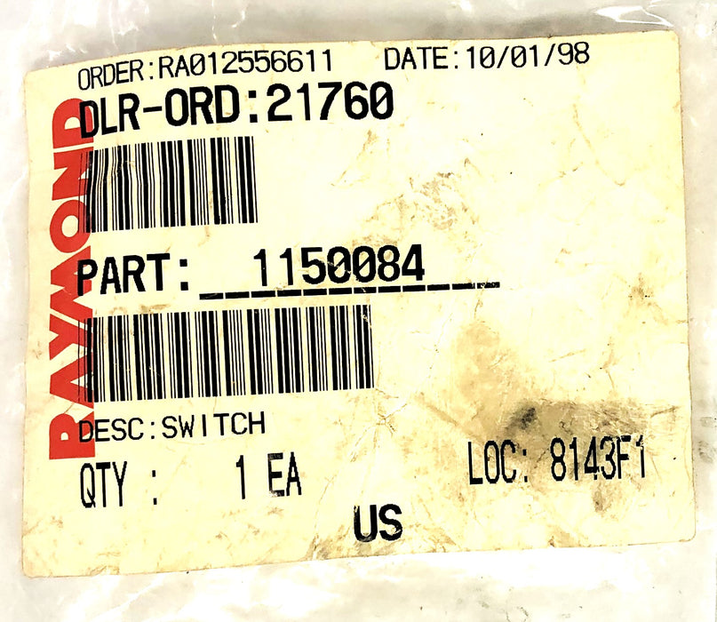 Raymond ITW Switch 1-150-084 (65-430099/9832) NOS