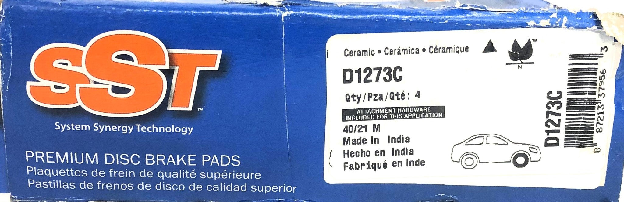 SST By Raybestos Bendix Ceramic Front Disc Brake Pad Friction Kit D1273C NOS