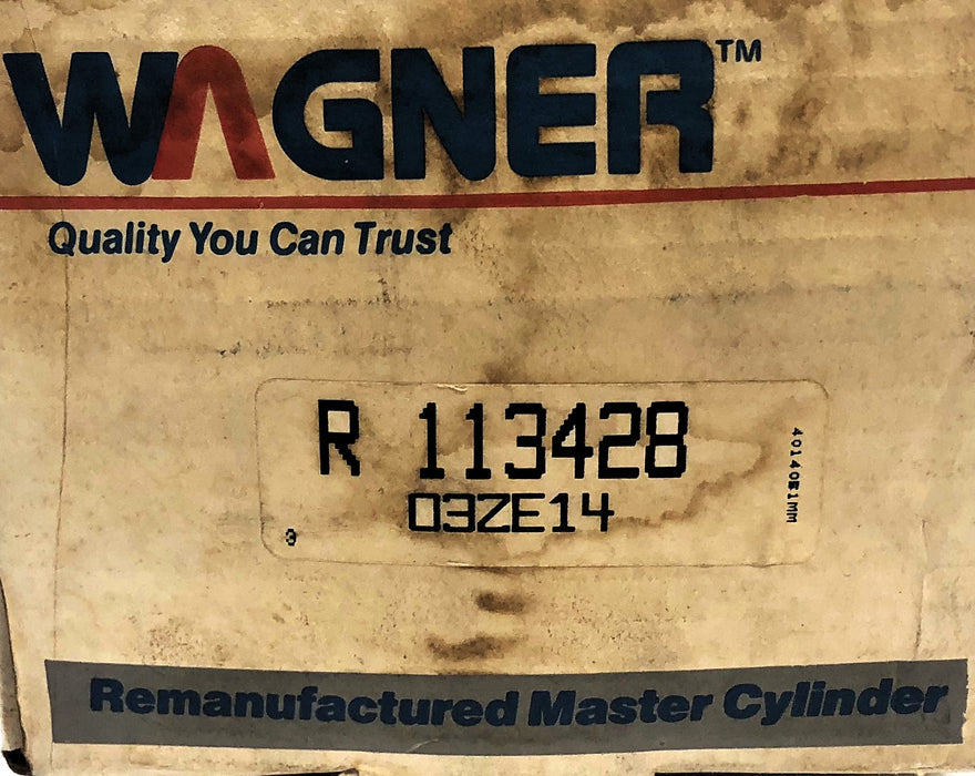 Wagner Brake Master Cylinder R113428 (18012120) REMANUFACTURED