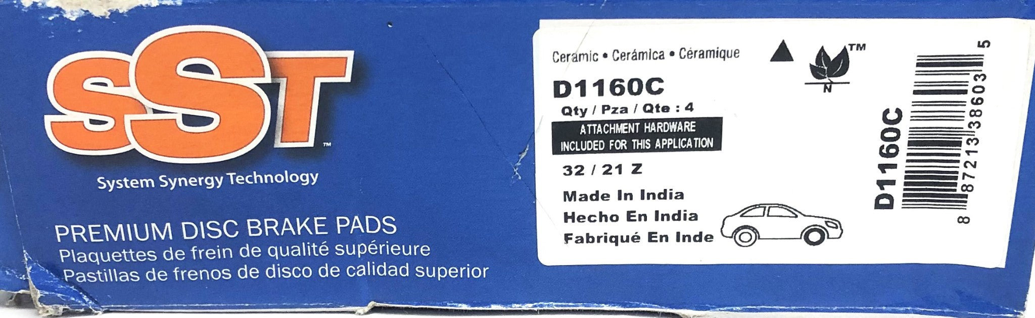 SST By Raybestos Bendix Ceramic Front Disc Brake Pad Friction Kit D1106C NOS