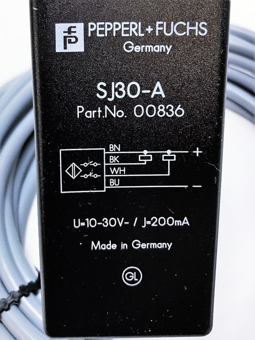 Pepperl+Fuchs SJ30-A Proximity Sensor with Cable 00836 NOS