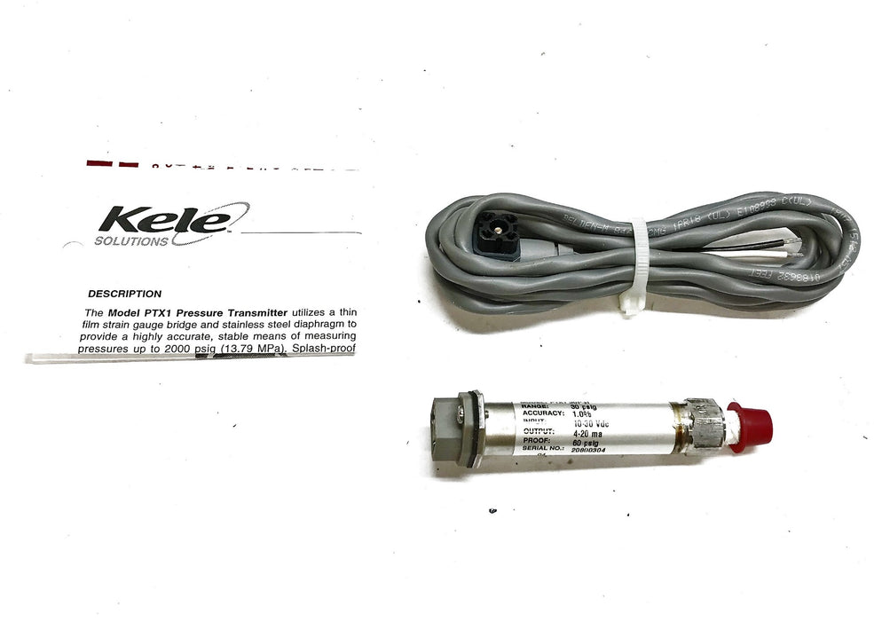 Kele 30psi Pressure Transmitter PTX1-03 NOS
