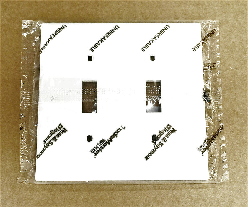 TradeMaster 2-Gang 2-Toggle Wall Plate TP2-W [Lot of 4] NOS
