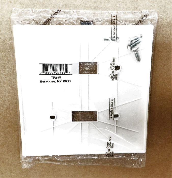 TradeMaster 2-Gang 2-Toggle Wall Plate TP2-W [Lot of 4] NOS