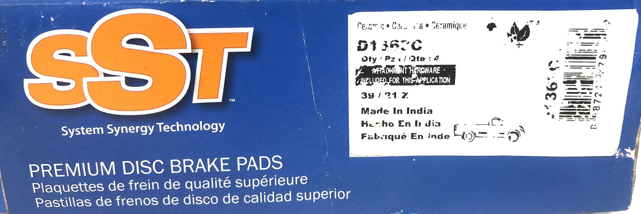SST By Raybestos Bendix Ceramic Front Disc Brake Pad Friction Kit D1363C NOS