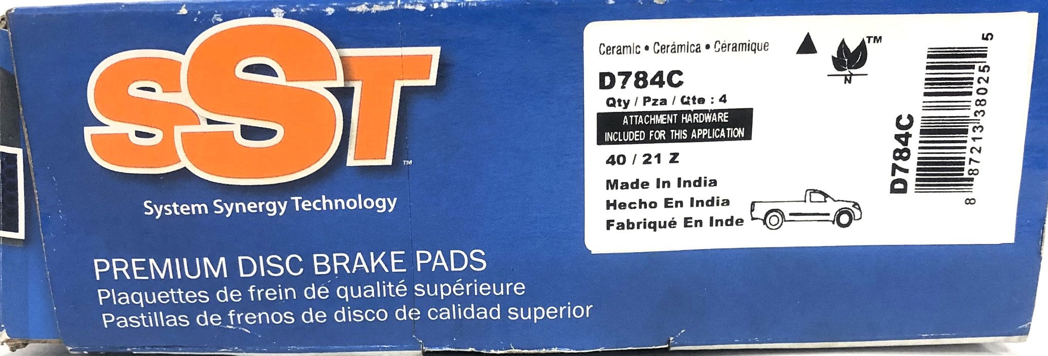 SST By Raybestos Bendix Ceramic Rear Disc Brake Pad Friction Kit D784C NOS