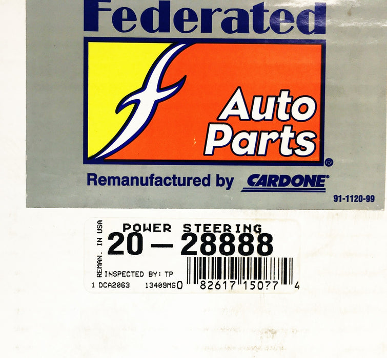 Federated Auto Parts Cardone Power Steering Pump 20-28888 REMANUFACTURED
