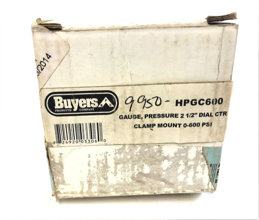 BUYERS PRODUCTS CLAMP MOUNT PRESSURE GAUGE HPGC600 [LOT OF 2] NOS