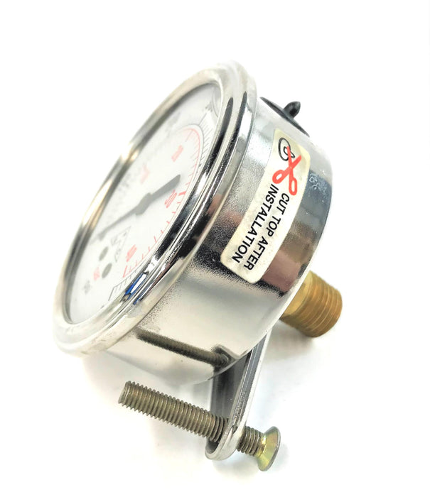 BUYERS PRODUCTS CLAMP MOUNT PRESSURE GAUGE HPGC600 [LOT OF 2] NOS