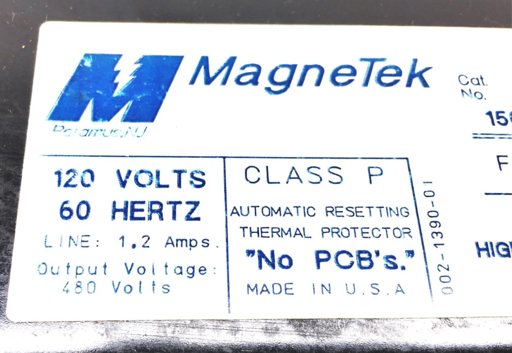 Magnetek Class P 120V 60Hz 1500 MA Rapid Start Ballast 949-LH-TC-P NOS