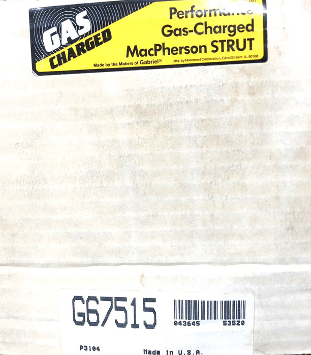 MacPherson Gas Charged Strut G67515 (736728) NOS