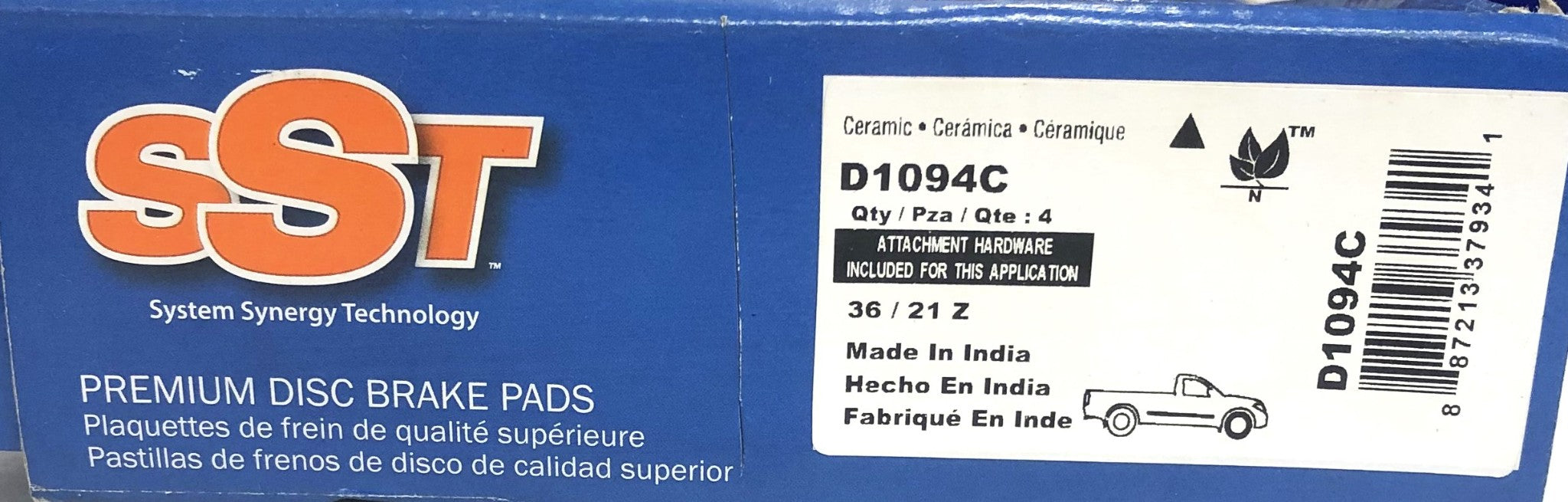 SST By Raybestos Bendix Ceramic Front Disc Brake Pad Friction Kit D1094C NOS