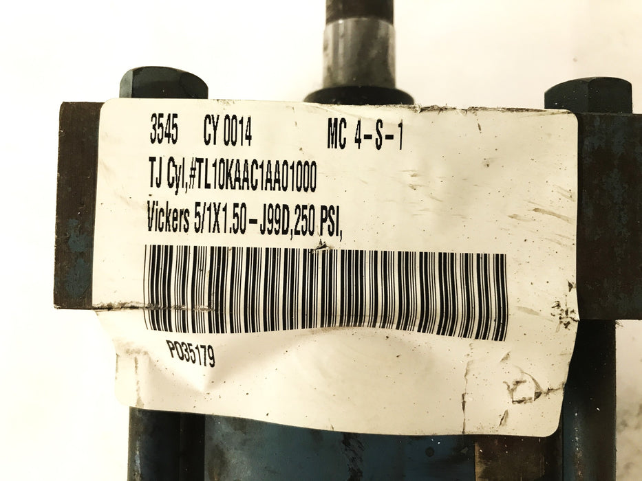 Vickers TJ Hydraulic Cylinder TL10KAAC1AA0100 USED