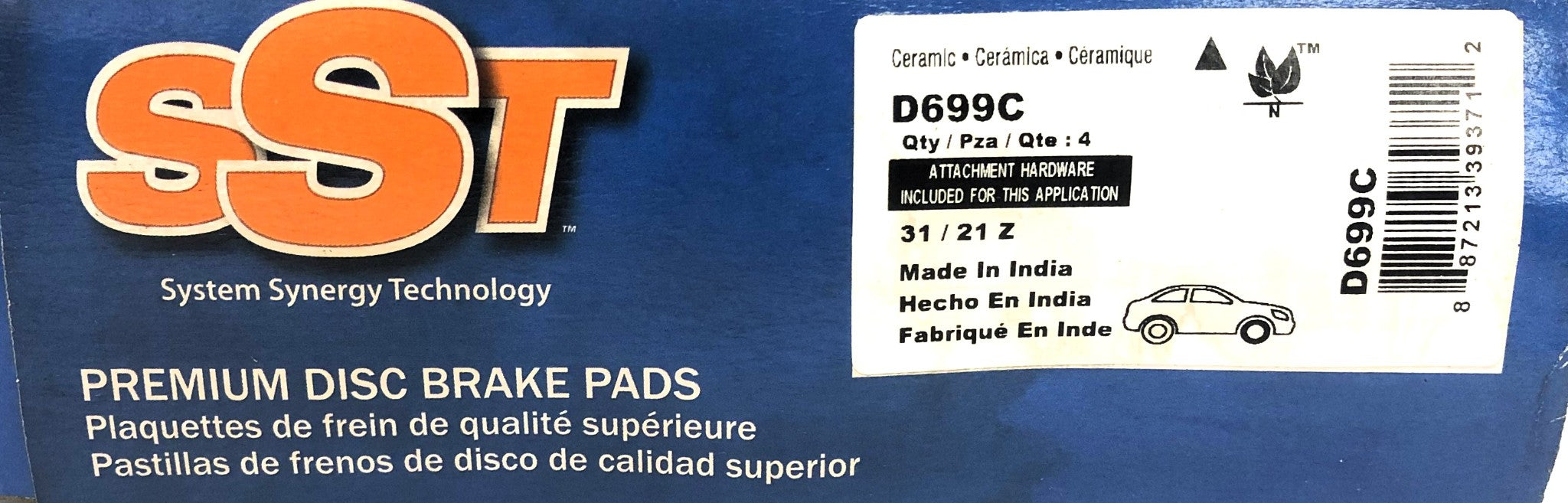 SST By Raybestos Bendix Ceramic Front Disc Brake Pad Friction D699C NOS