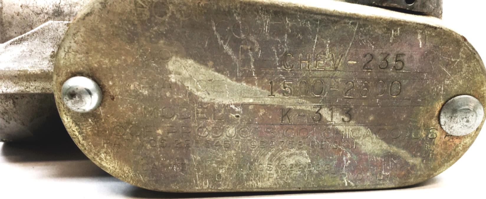 Hoof Model K-313 Governor Kit CHEV-235 NOS