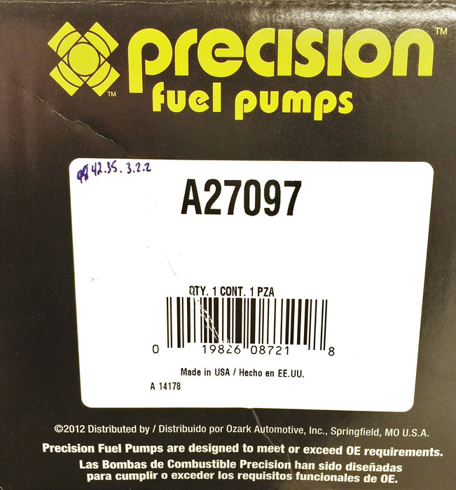 Precision Fuel Pump Module Assembly A27097 NOS