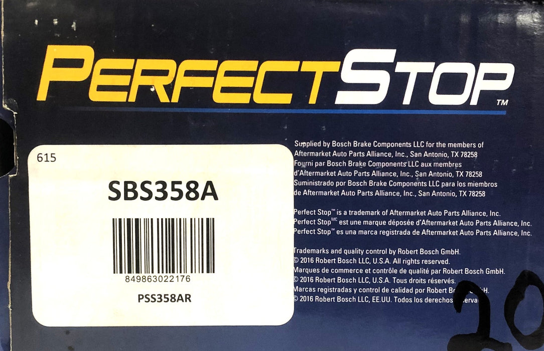 Perfect Stop By Wagner Drum Brake Shoe SBS358A NOS