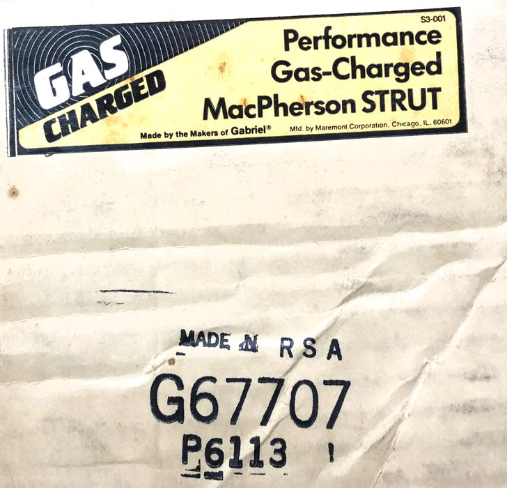 MacPherson Gas Charged Strut G67707 (940106) NOS