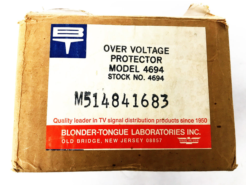 Blonder-Tongue Over Voltage Protector Model 4694 NOS