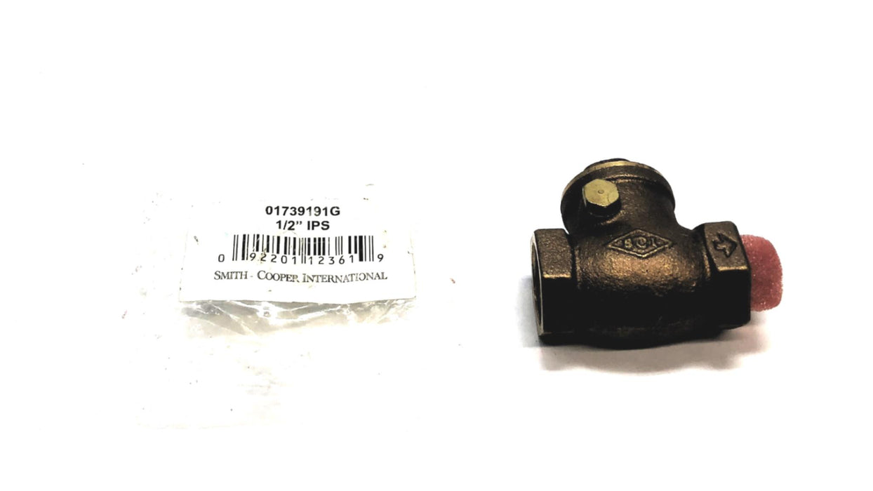 Smith-Cooper 1/2" IPS 200 WOG Check Valve 1739191/2 (01739191G) NOS