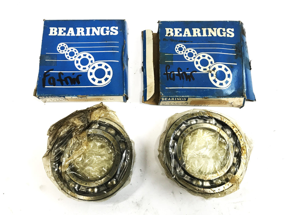Fafnir Deep Groove Ball Bearing 213K [Lot of 2] NOS