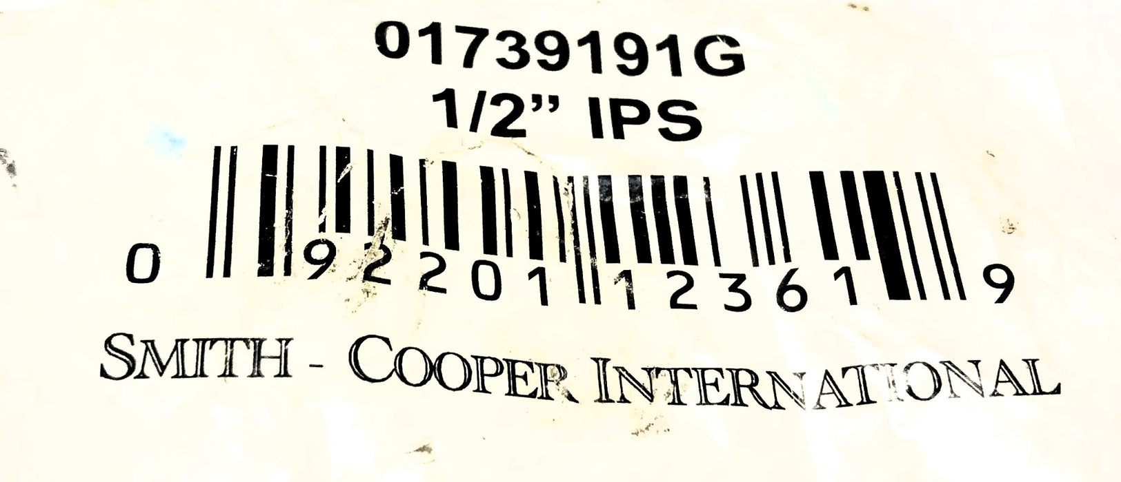 Smith-Cooper 1/2" IPS 200 WOG Check Valve 1739191/2 (01739191G) NOS