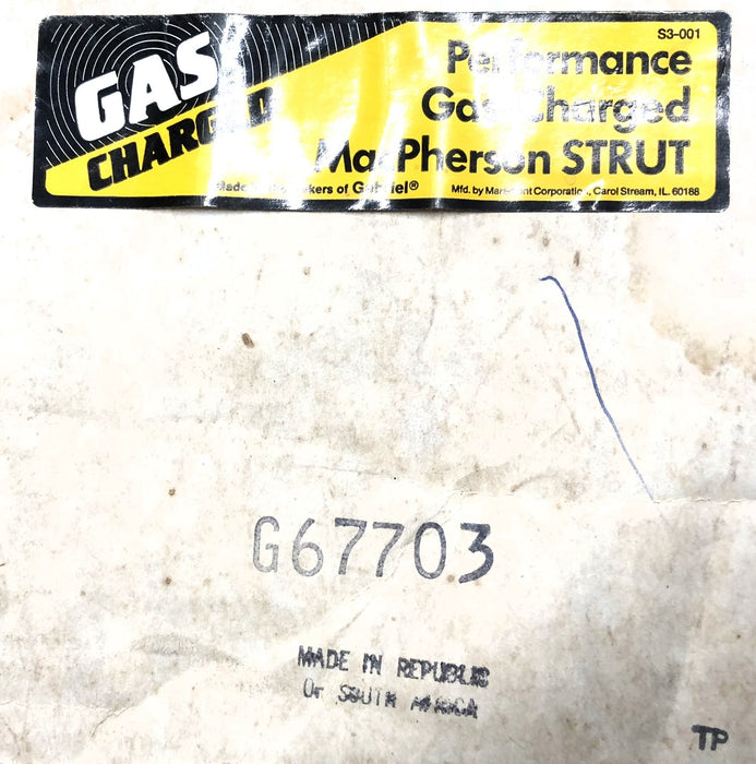 MacPherson Gas-Charged Strut G67703 NOS
