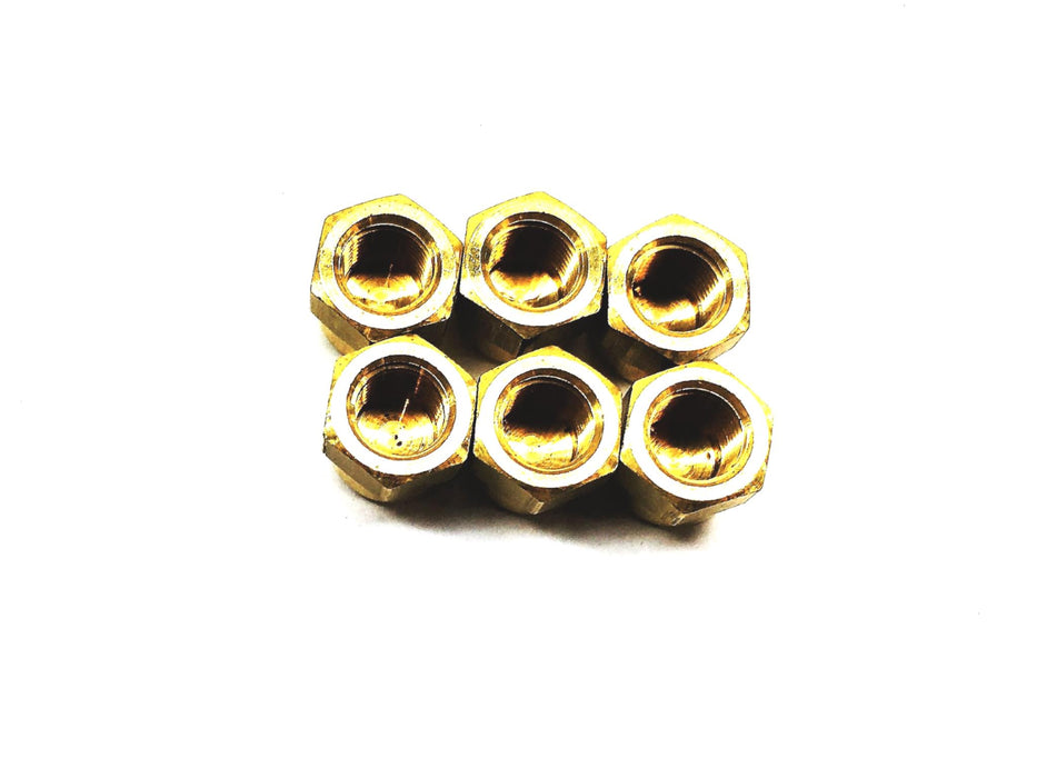 Eaton Weatherhead Brass Pipe Caps 3129X2 [Lot of 6] NOS