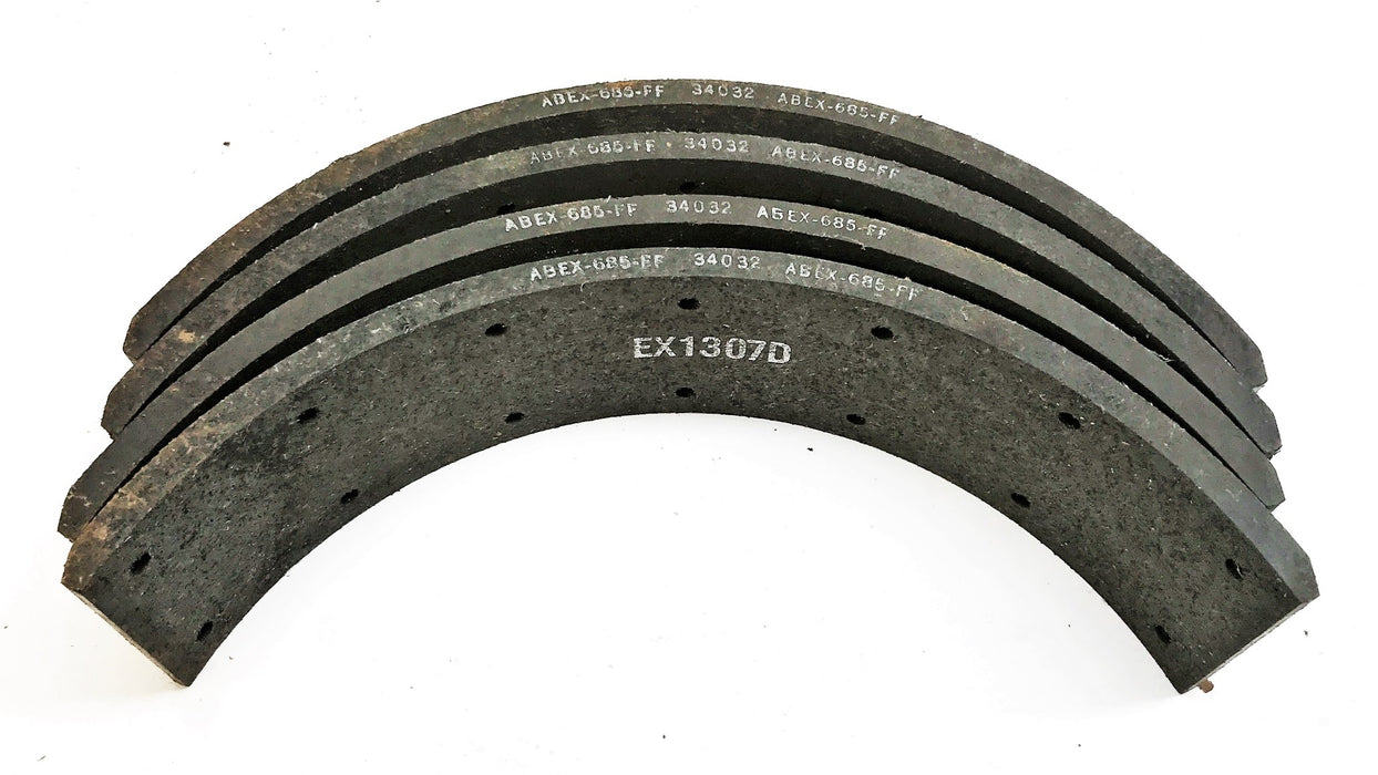 ABEX Asbestos Free Brake Lining Strips, 4 Pack EX-1307-D NOS