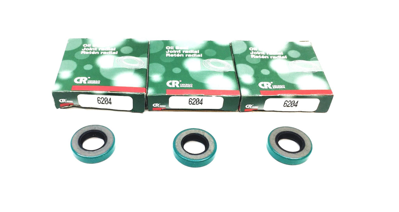 Chicago Rawhide Oil Seal 6204 [Lot of 3] NOS