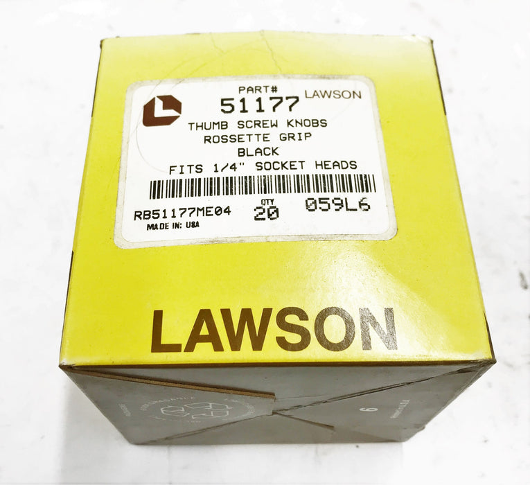 Lawson 1/4" Thread Diameter Thumbscrew Knob 51177 [Lot of 8] NOS