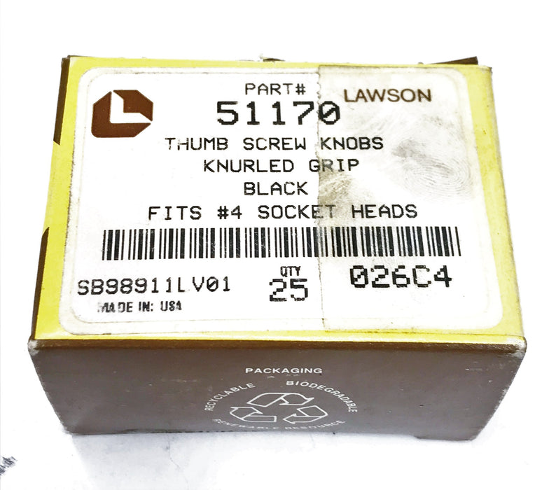 Lawson 5/16" Thumb Screw Knob Knurled Socket Head 51170 [Lot of 24] NOS