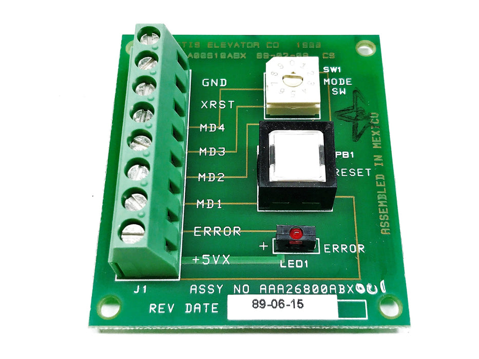 Unbranded Elevator Circuit Board Compatible with Otis AAA26800ABX001 NOS