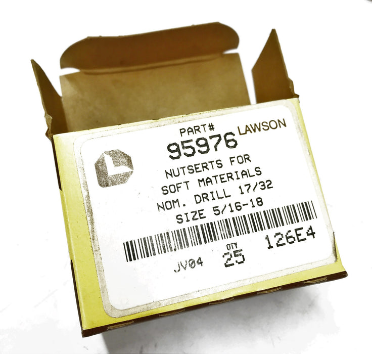 Lawson "Nutsert" Threaded Insert for Soft Material 5/16-18 95976 [Lot of 17] NOS