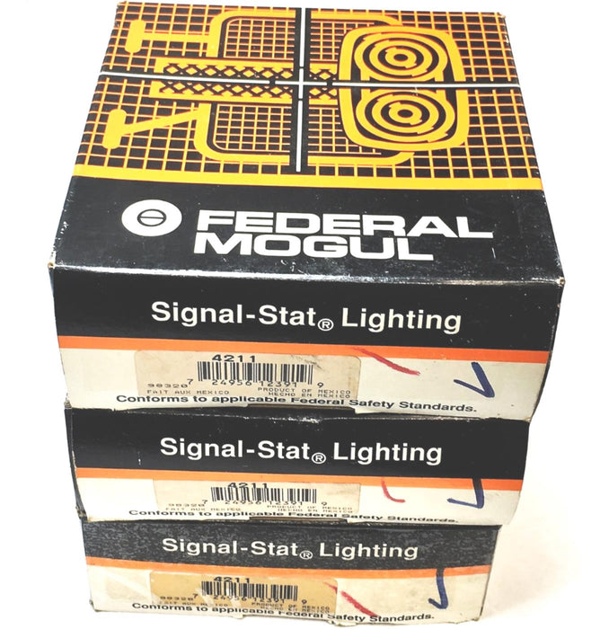 Federal Mogul Red Signal-Stat Lighting 4211 [Lot of 3] NOS
