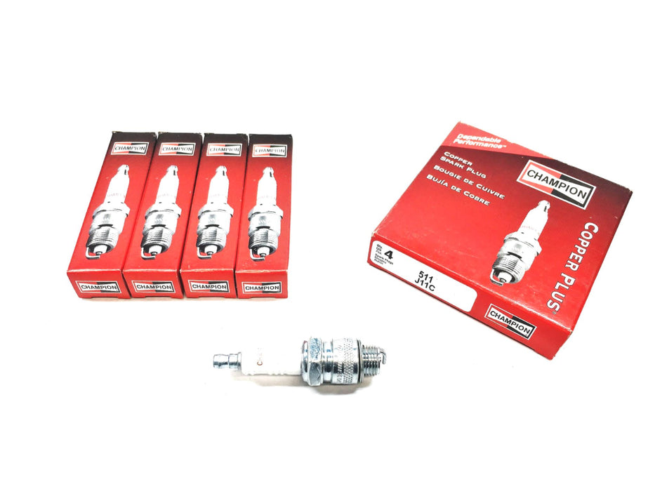 Champion Copper Plus 4 Piece Spark Plug Set 511 (J11C) NOS