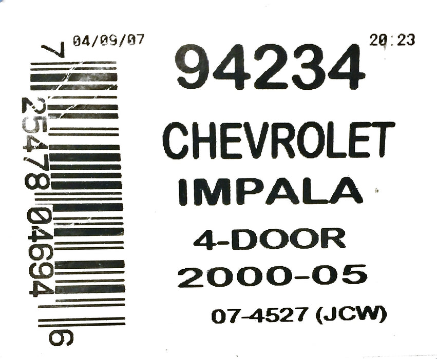 AVS Ventvisor for Chevrolet Impala 4-Door 2000-05 94234 NOS