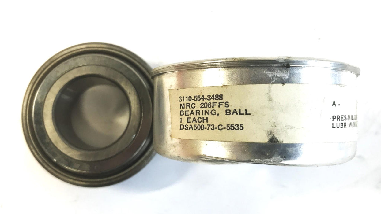 MRC Single Row Metal Sealed Ball Bearing 206FFS NOS