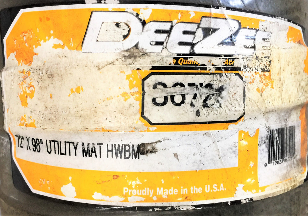 DeeZee 72" x 98" (6' x 8') Black Rubber Utility Mat 86721 NOS