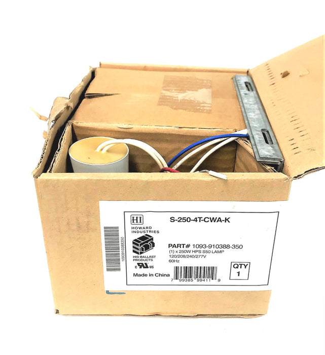 HOWARD INDUSTRIES HIGH PRESSURE SODIUM BALLAST KIT 1093-910388-350 NOS