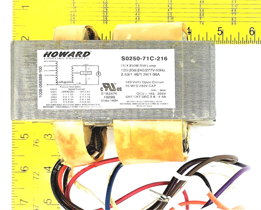 HOWARD INDUSTRIES HIGH PRESSURE SODIUM BALLAST KIT 1093-910388-350 NOS