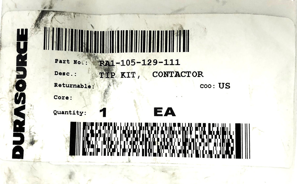 Raymond Contactor Tip Kit RA1-105-129/111 NOS
